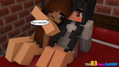 Молодые лесбиянки в игре Майнкрафт.