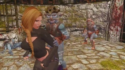 Гоблины изнасиловали пленницу в темной клетке.